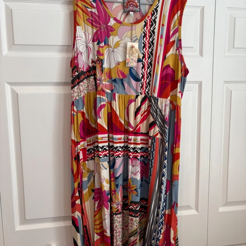 Johnny Was RACHEL MAY EASY FIT TANK DRESS, 2X - Picture 2 of 9